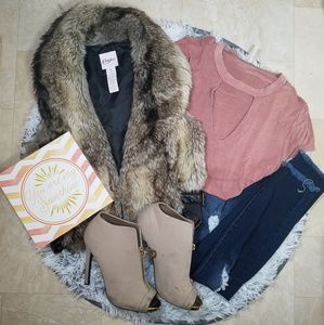 Candie's Faux Fur Vest